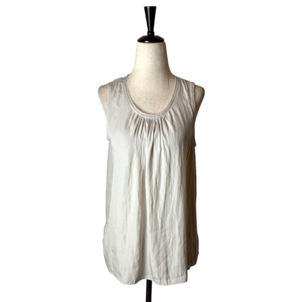 Lola & Sophie Tank Top Women XS Beige Cloud Silk Blend Scoop Neck Top NWT Luxury